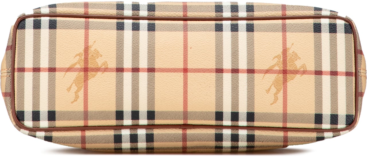 Burberry Haymarket Check Coated Canvas Tote Bruin