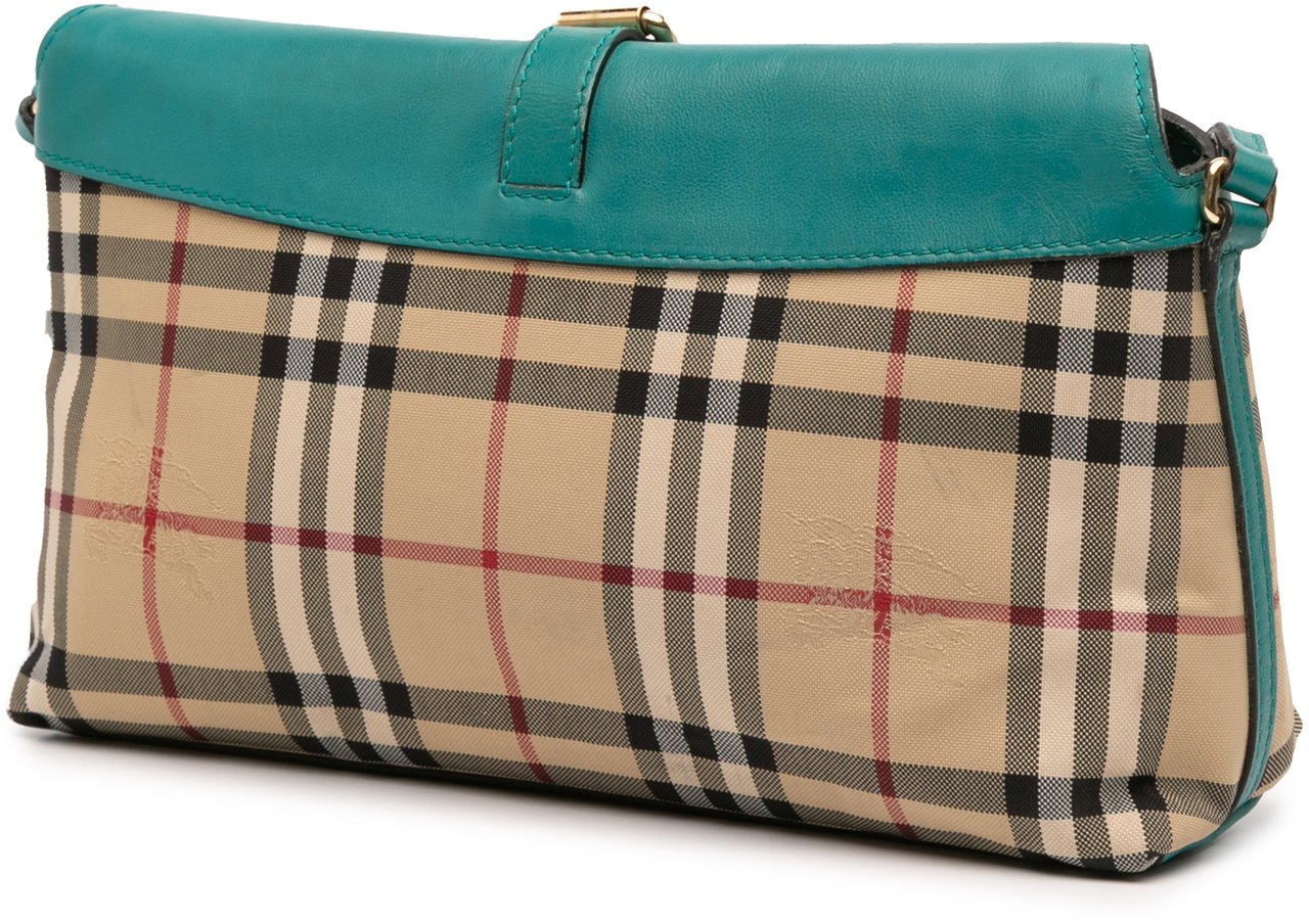 Burberry Haymarket Check Canvas Leah Crossbody Bruin