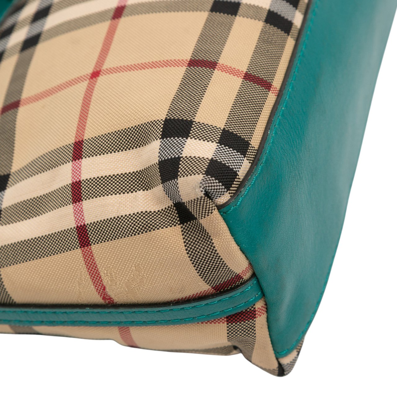 Burberry Haymarket Check Canvas Leah Crossbody Bruin