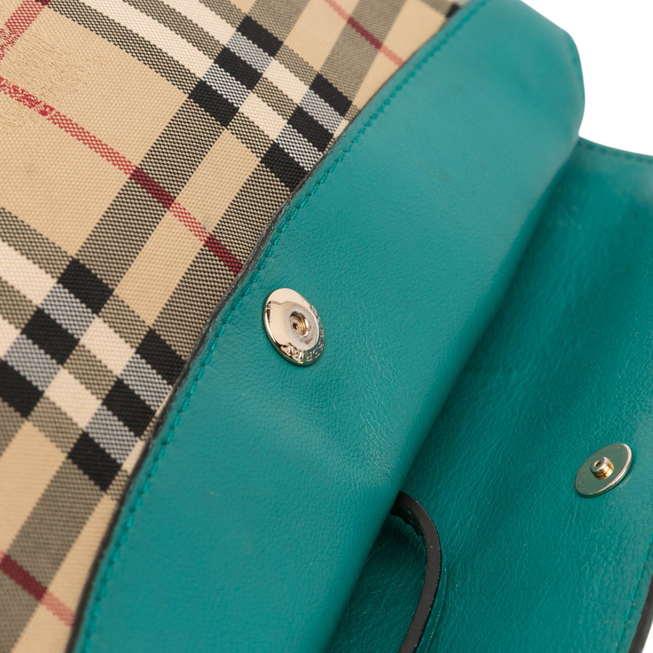 Burberry Haymarket Check Canvas Leah Crossbody Bruin