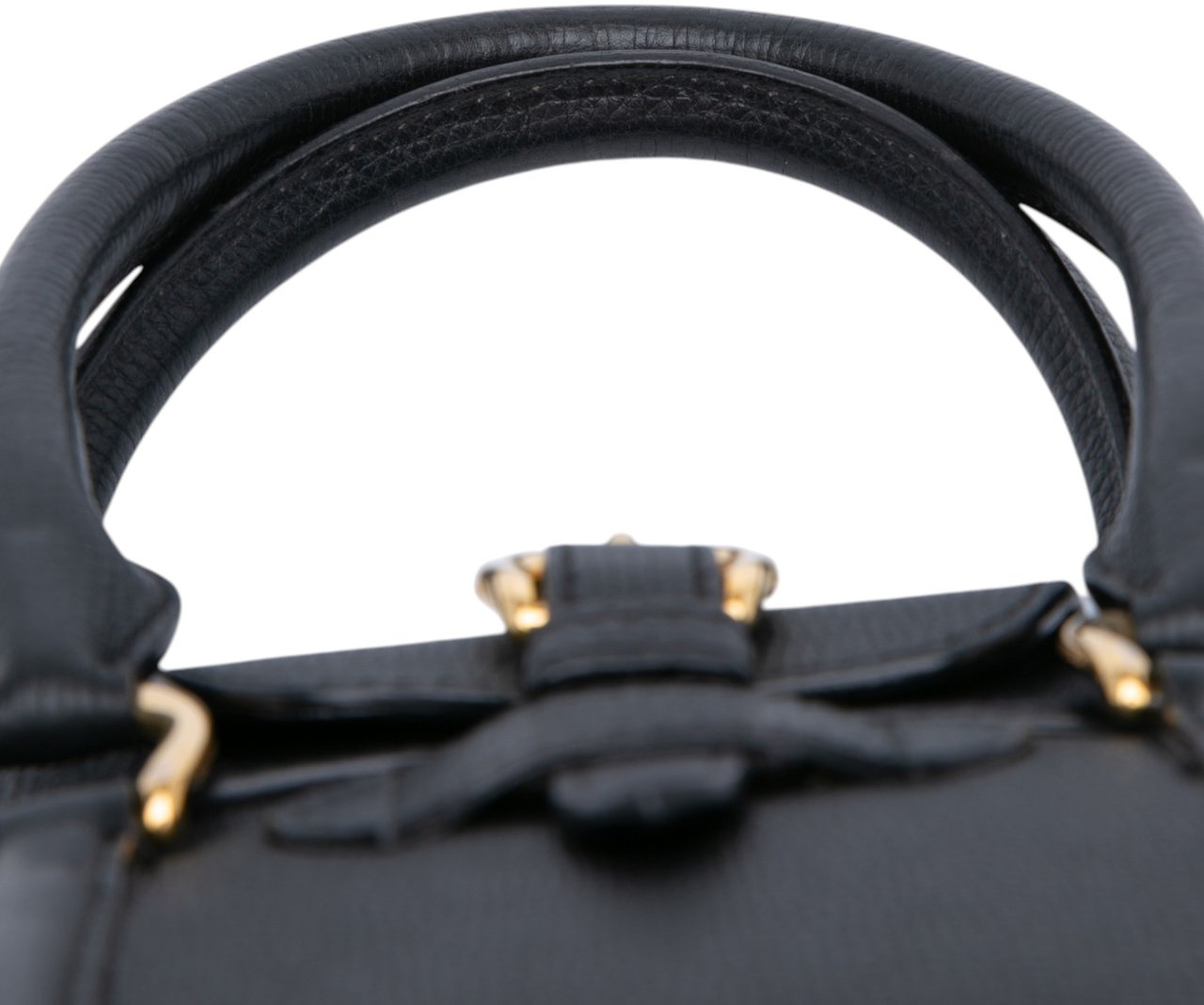 Burberry Small Leather Milverton Satchel Zwart