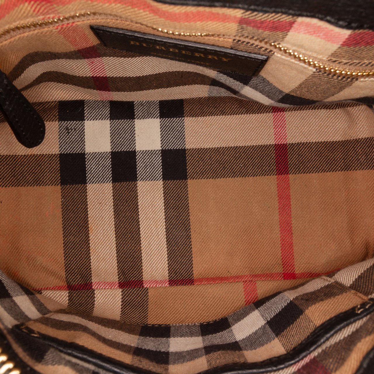 Burberry Small Leather Milverton Satchel Zwart