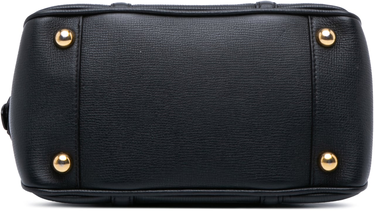 Burberry Small Leather Milverton Satchel Zwart