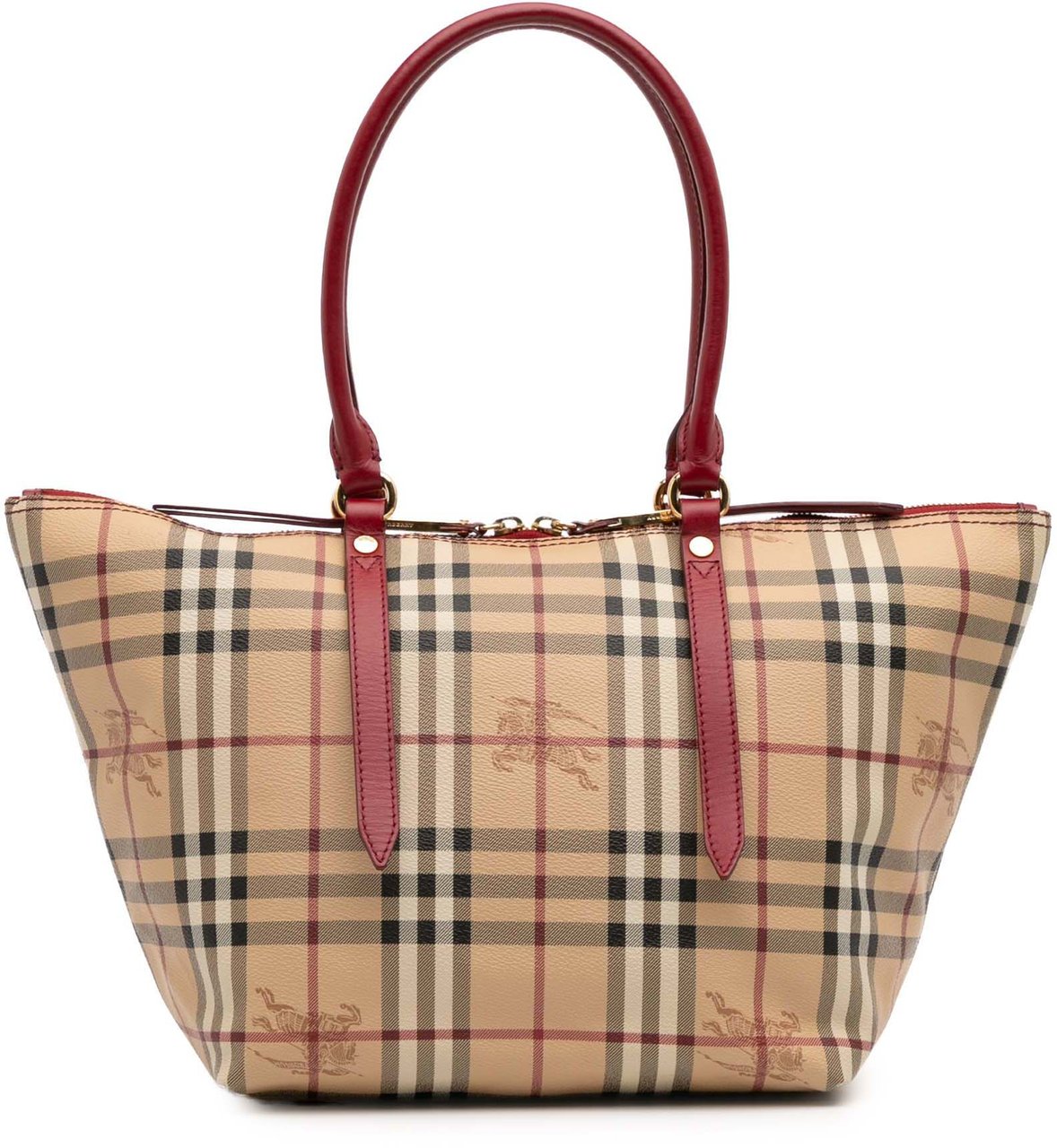 Burberry Small Haymarket Check Coated Canvas Salisbury Tote Bruin