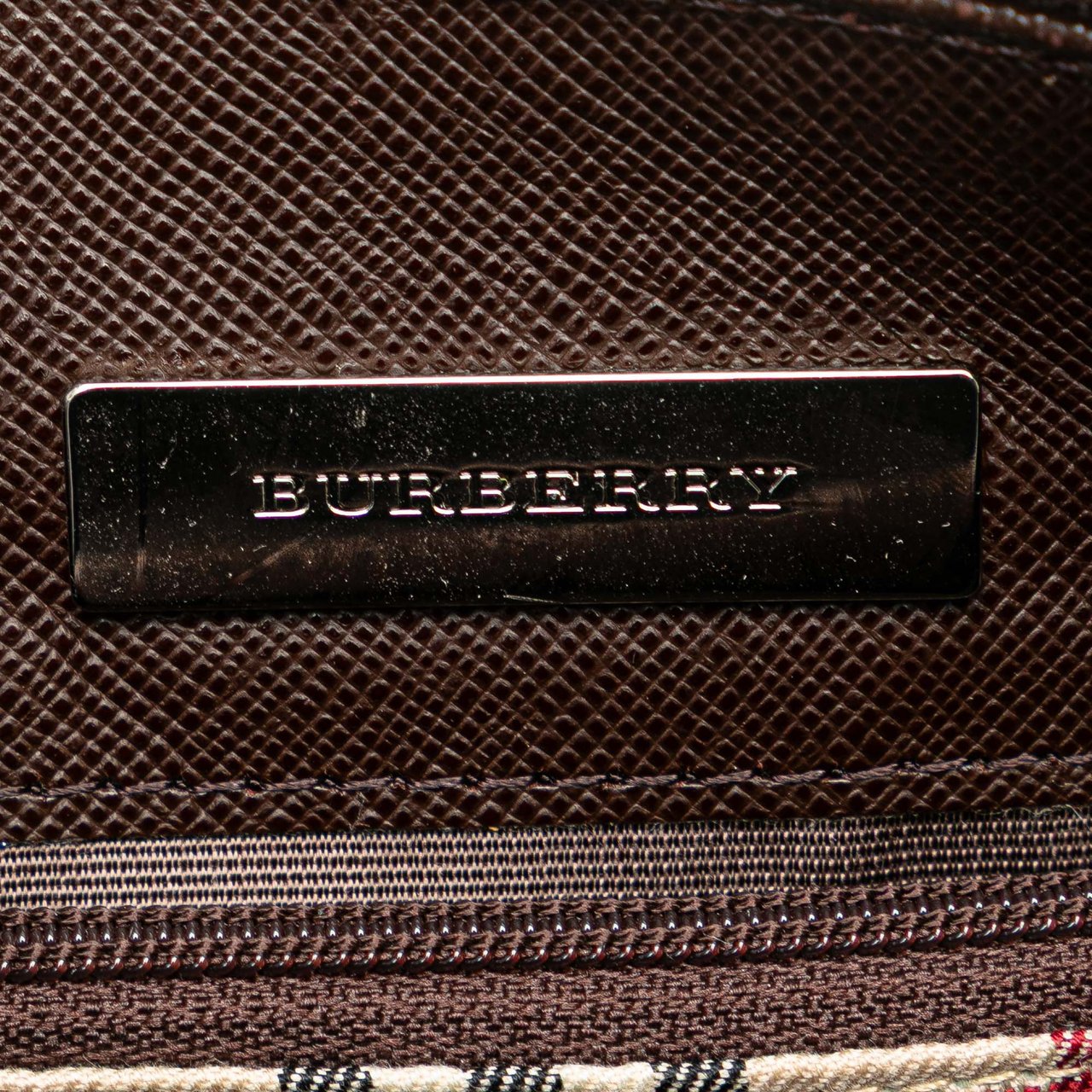 Burberry Leather Boston Bag Bruin