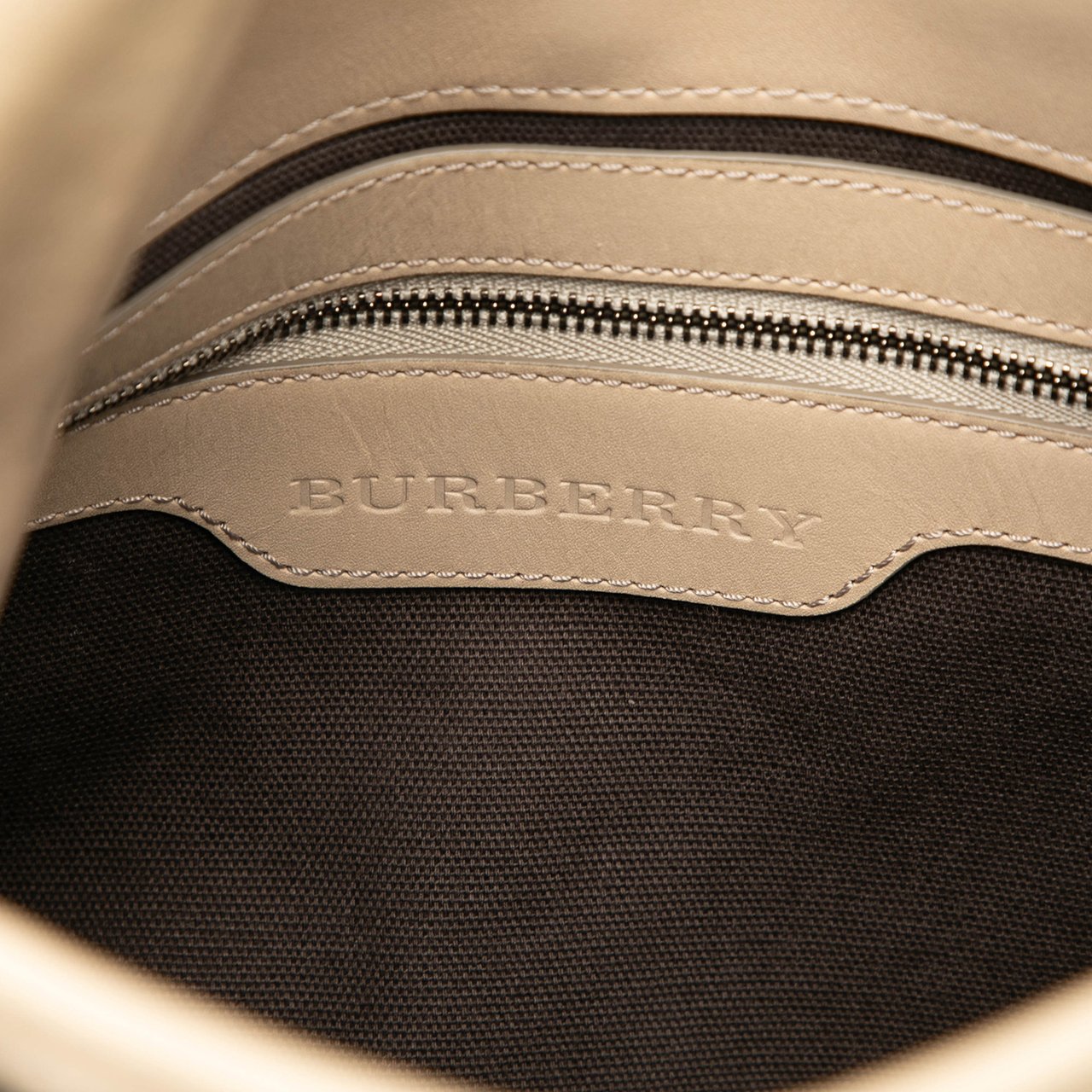 Burberry Medium Smoke Check Coated Canvas Walden Belted Hobo Bruin