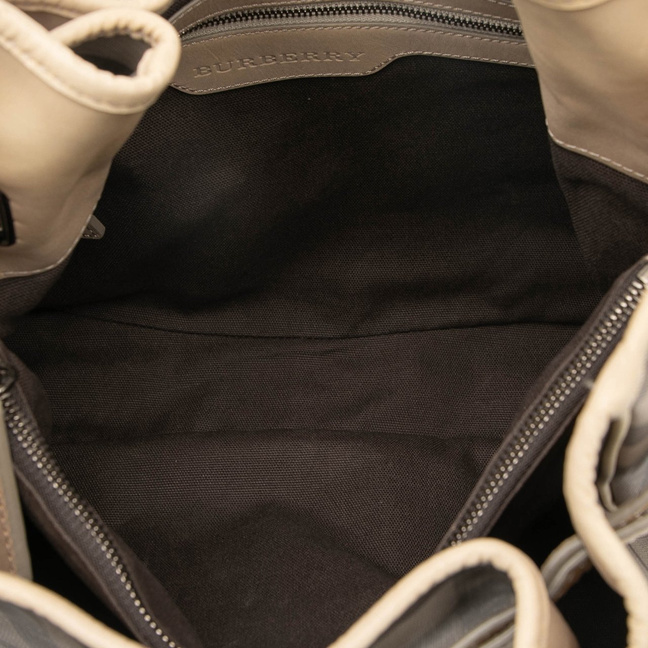 Burberry Medium Smoke Check Coated Canvas Walden Belted Hobo Bruin