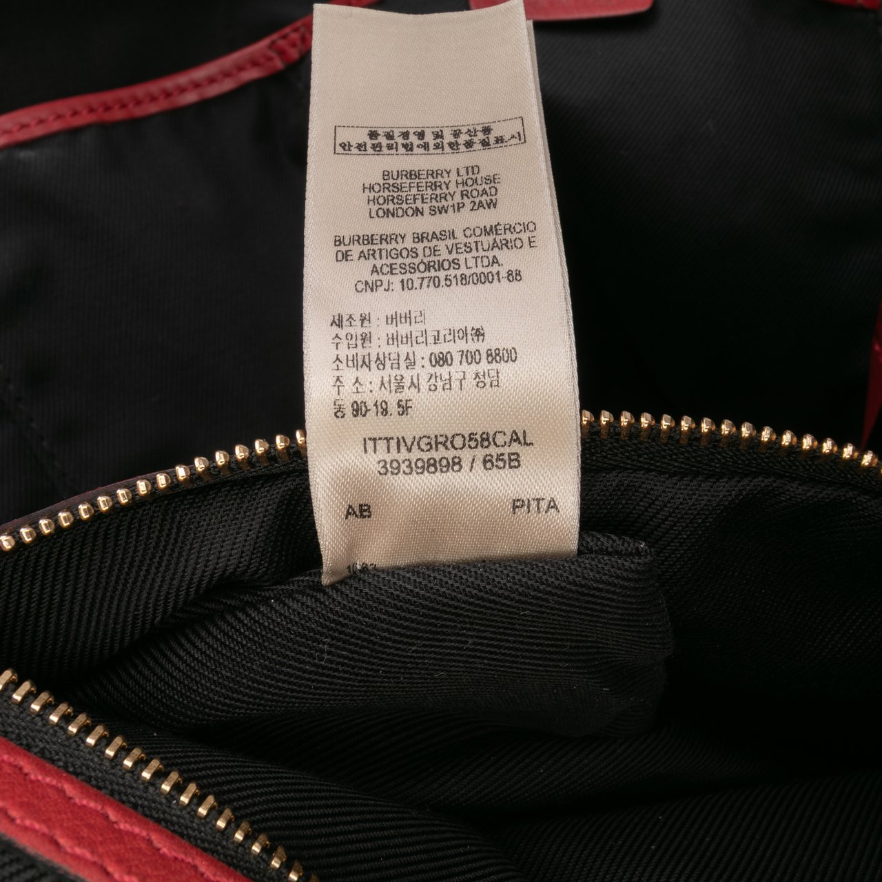 Burberry Small Haymarket Check Canvas and Leather Canterbury Tote Bruin