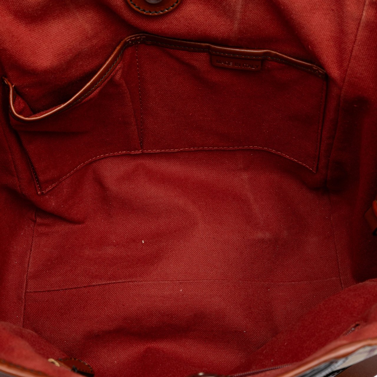 Burberry Small Suede Trimmed Haymarket Check Coated Canvas Canterbury Tote Bruin