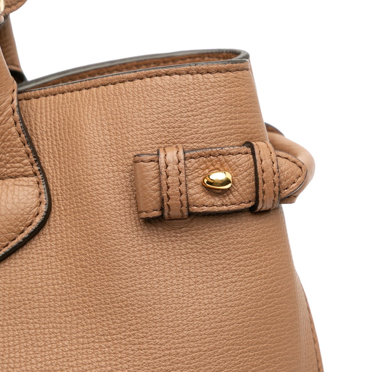 Burberry Medium Leather and House Check Banner Satchel Bruin