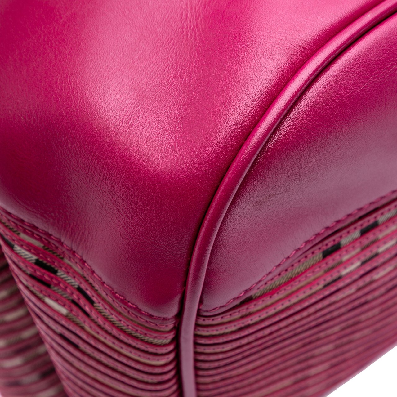 Burberry Haymarket Check Coated Canvas Ravensdon Tote Roze
