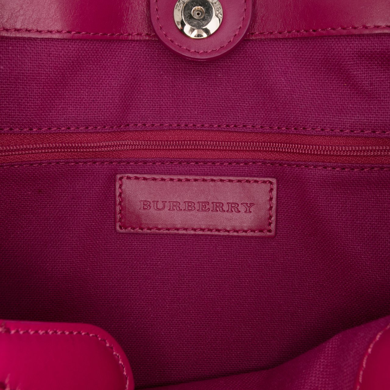 Burberry Haymarket Check Coated Canvas Ravensdon Tote Roze