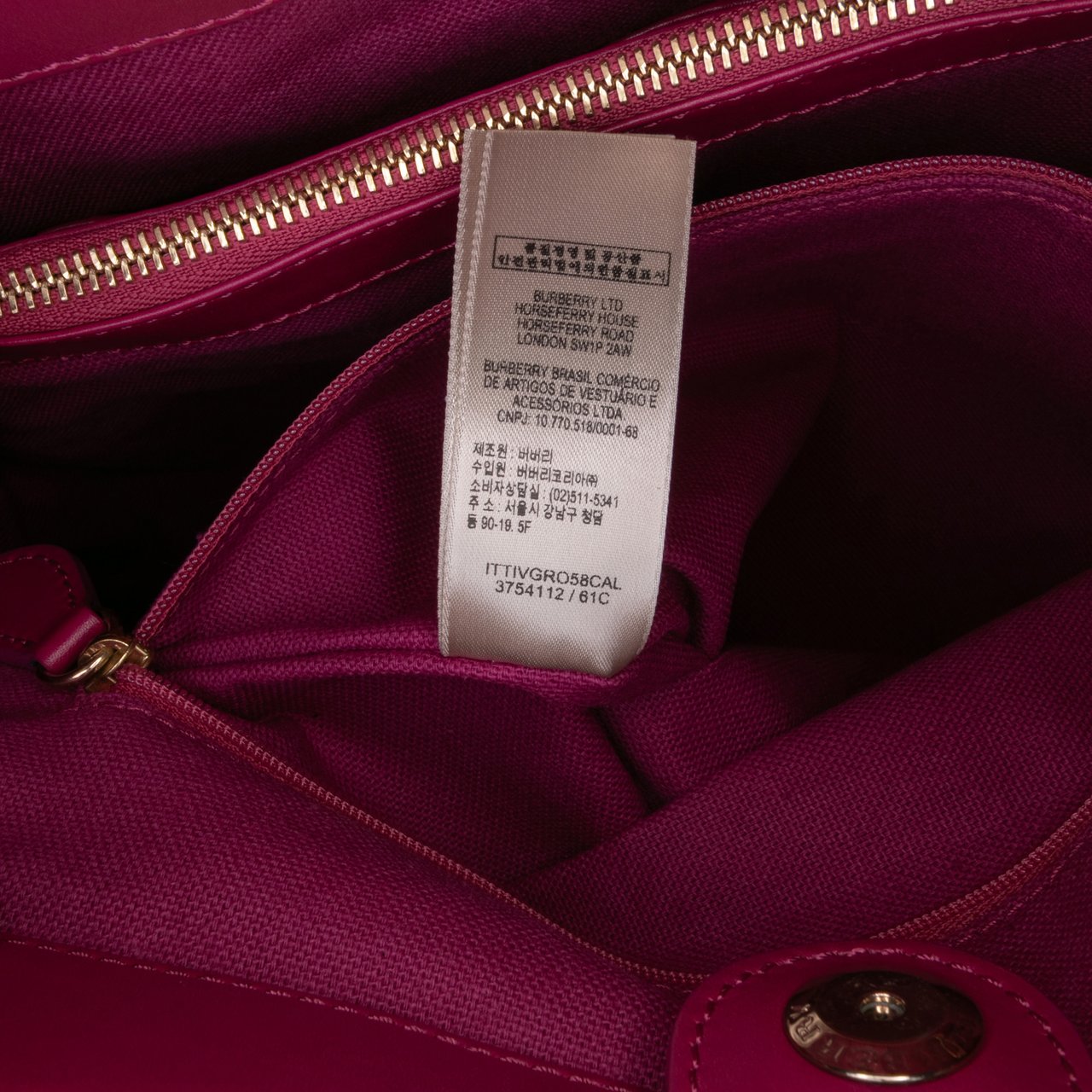 Burberry Haymarket Check Coated Canvas Ravensdon Tote Roze