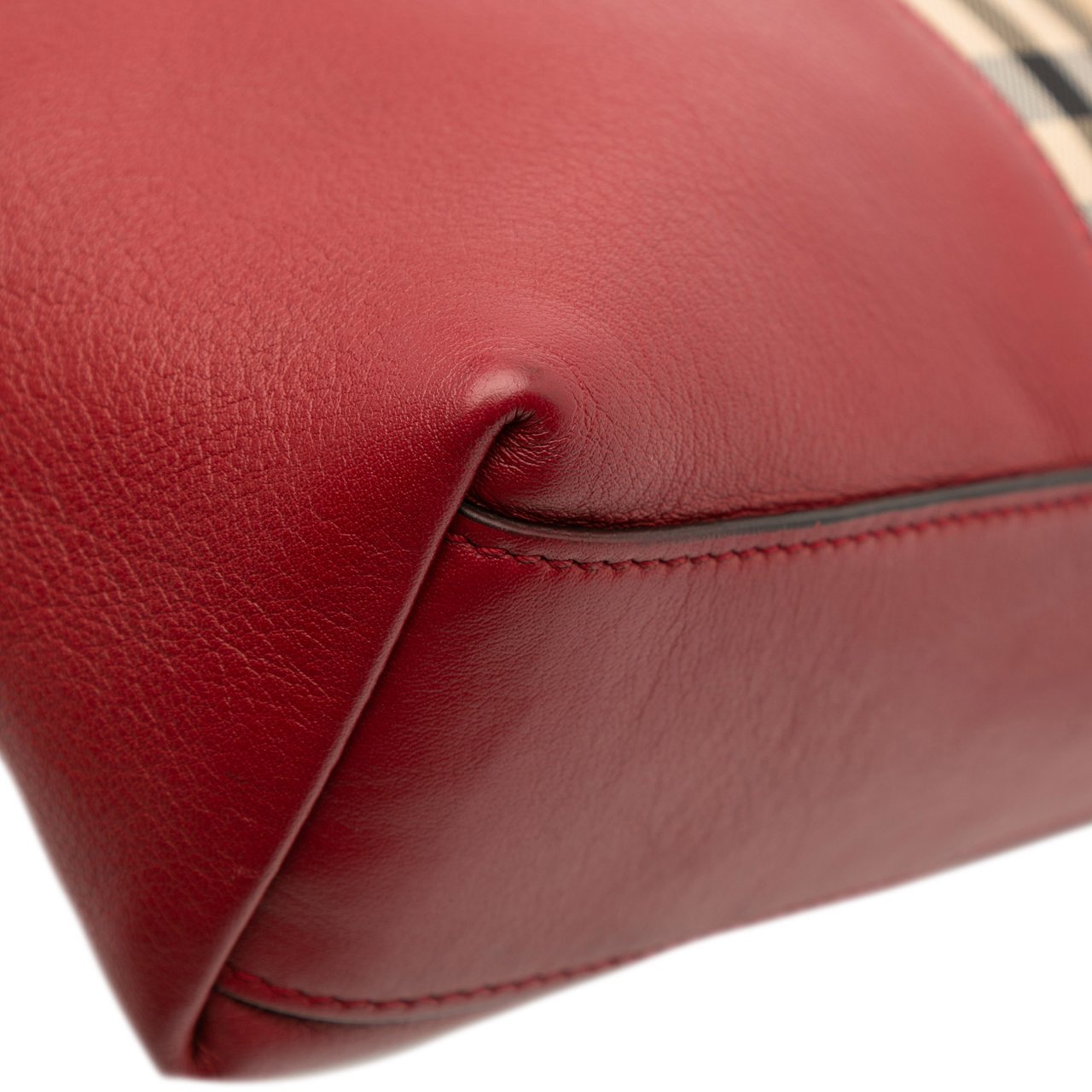 Burberry Haymarket Check Chichester Canvas Crossbody Bruin