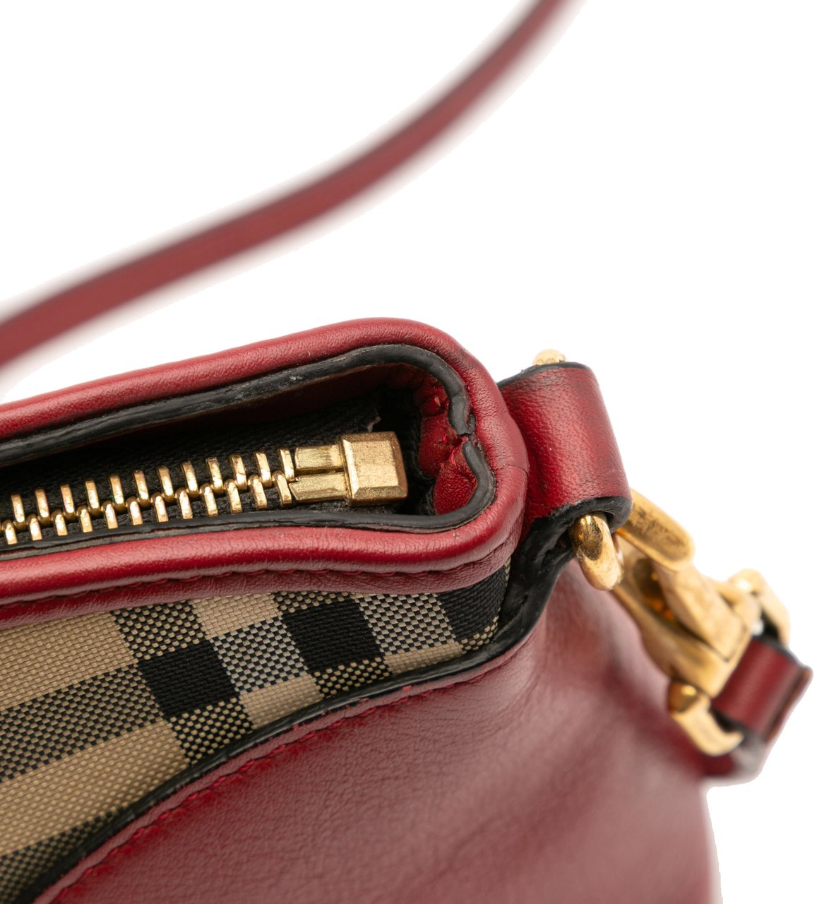 Burberry Haymarket Check Chichester Canvas Crossbody Bruin