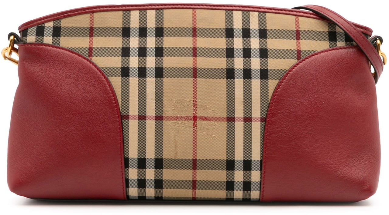Burberry Haymarket Check Chichester Canvas Crossbody Bruin