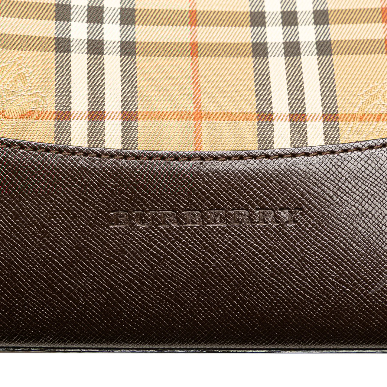 Burberry Haymarket Check Canvas Tote Bruin