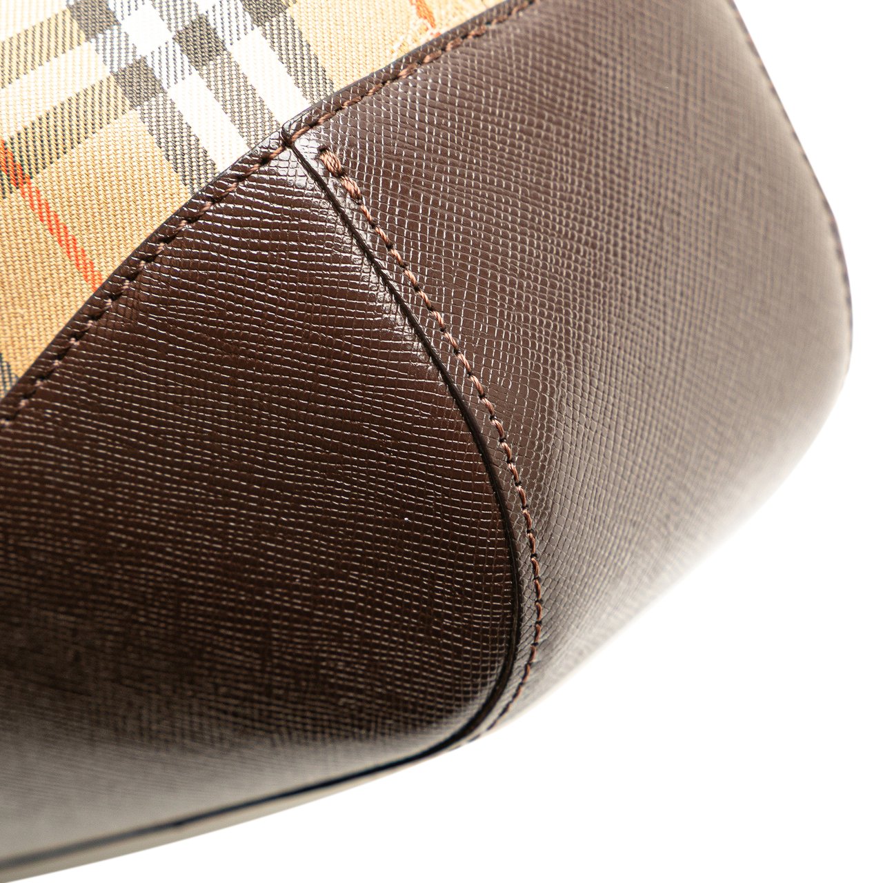 Burberry Haymarket Check Canvas Tote Bruin