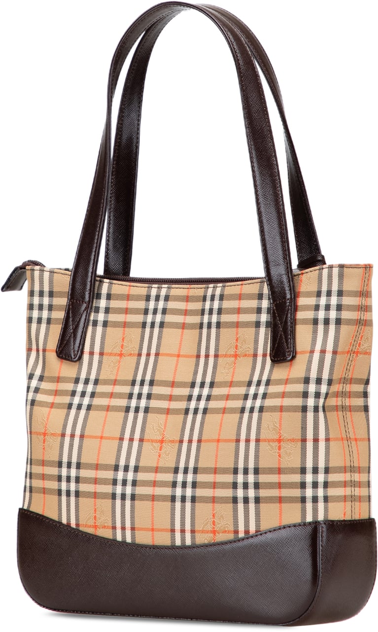 Burberry Haymarket Check Canvas Tote Bruin