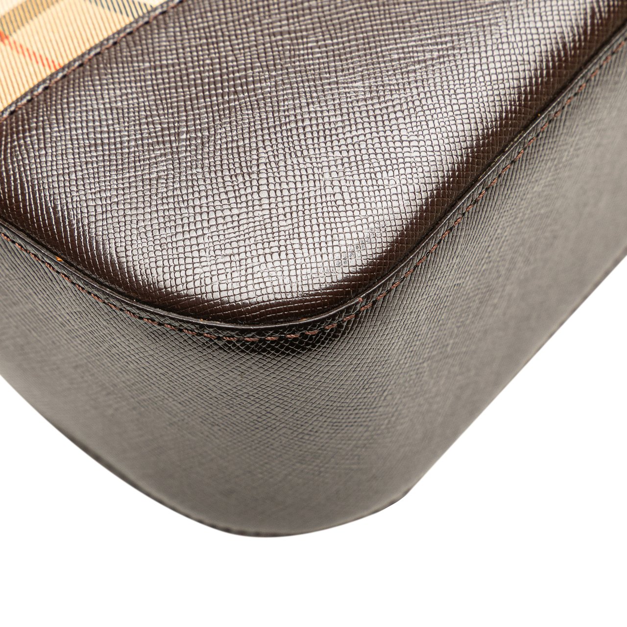 Burberry Haymarket Check Canvas Tote Bruin