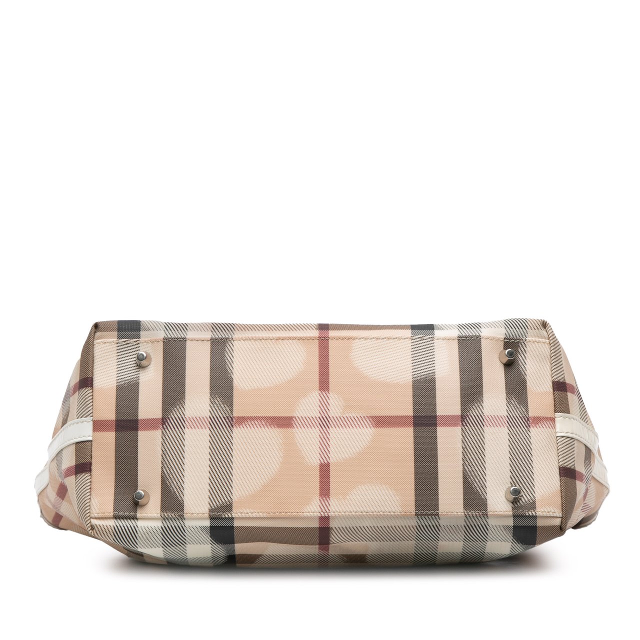 Burberry House Check Coated Canvas Hearts Gracie Tote Bruin