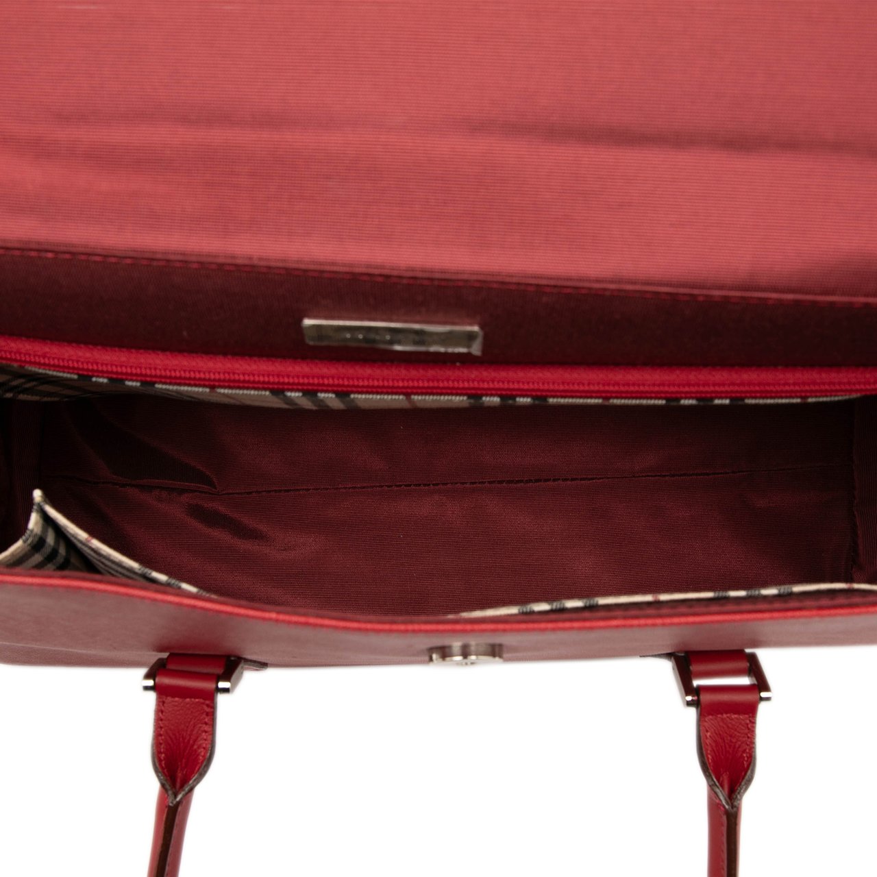 Burberry Leather Handbag Rood