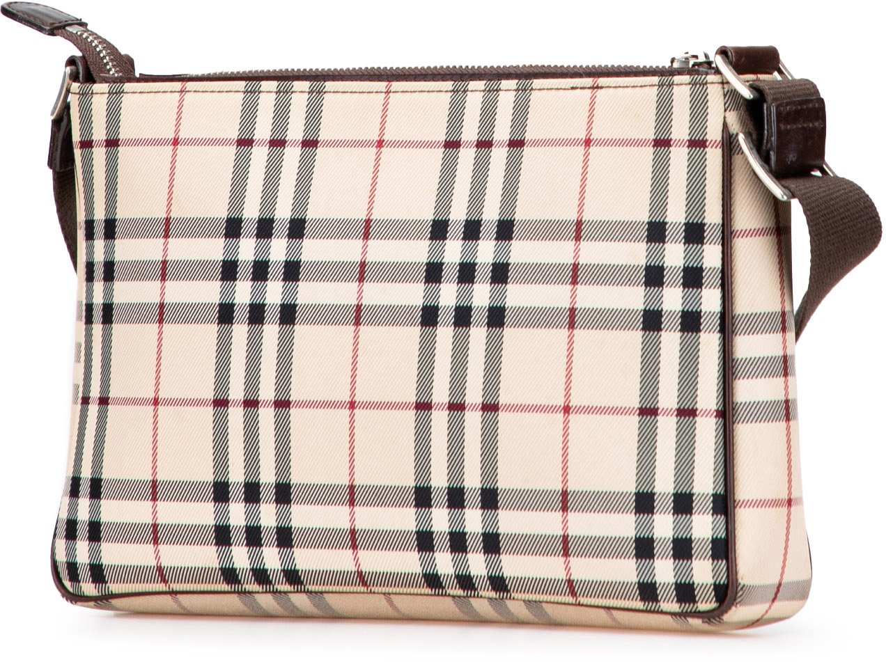 Burberry House Check Canvas Crossbody Bruin