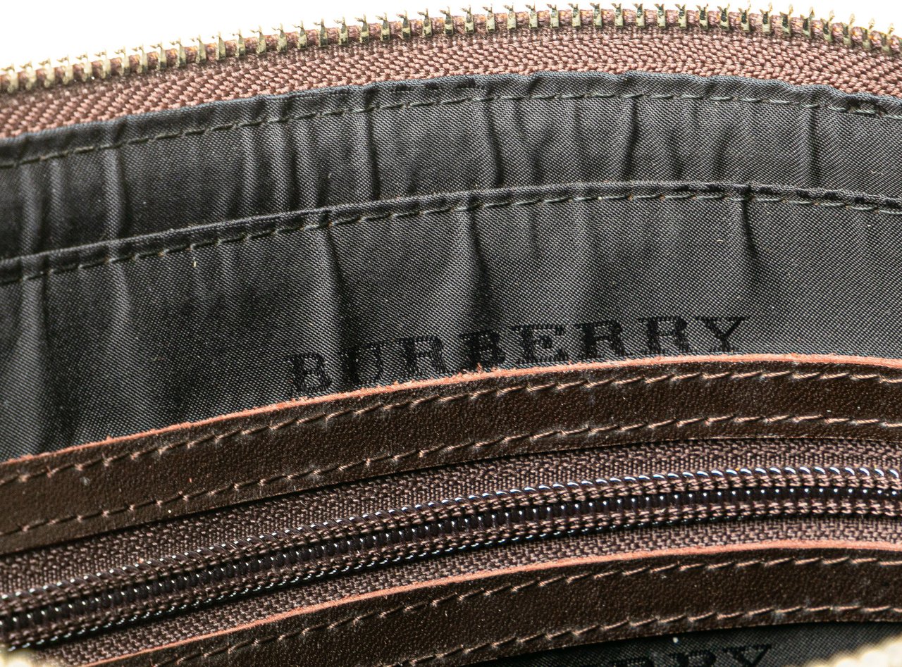 Burberry House Check Canvas Crossbody Bruin