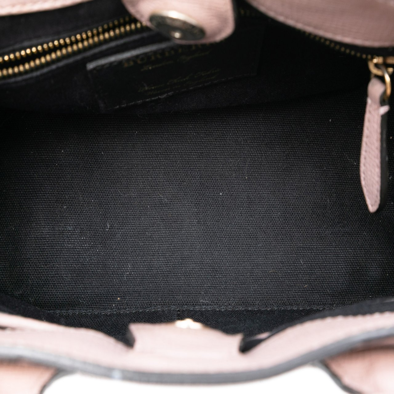 Burberry Small Leather and House Check Banner Satchel Roze