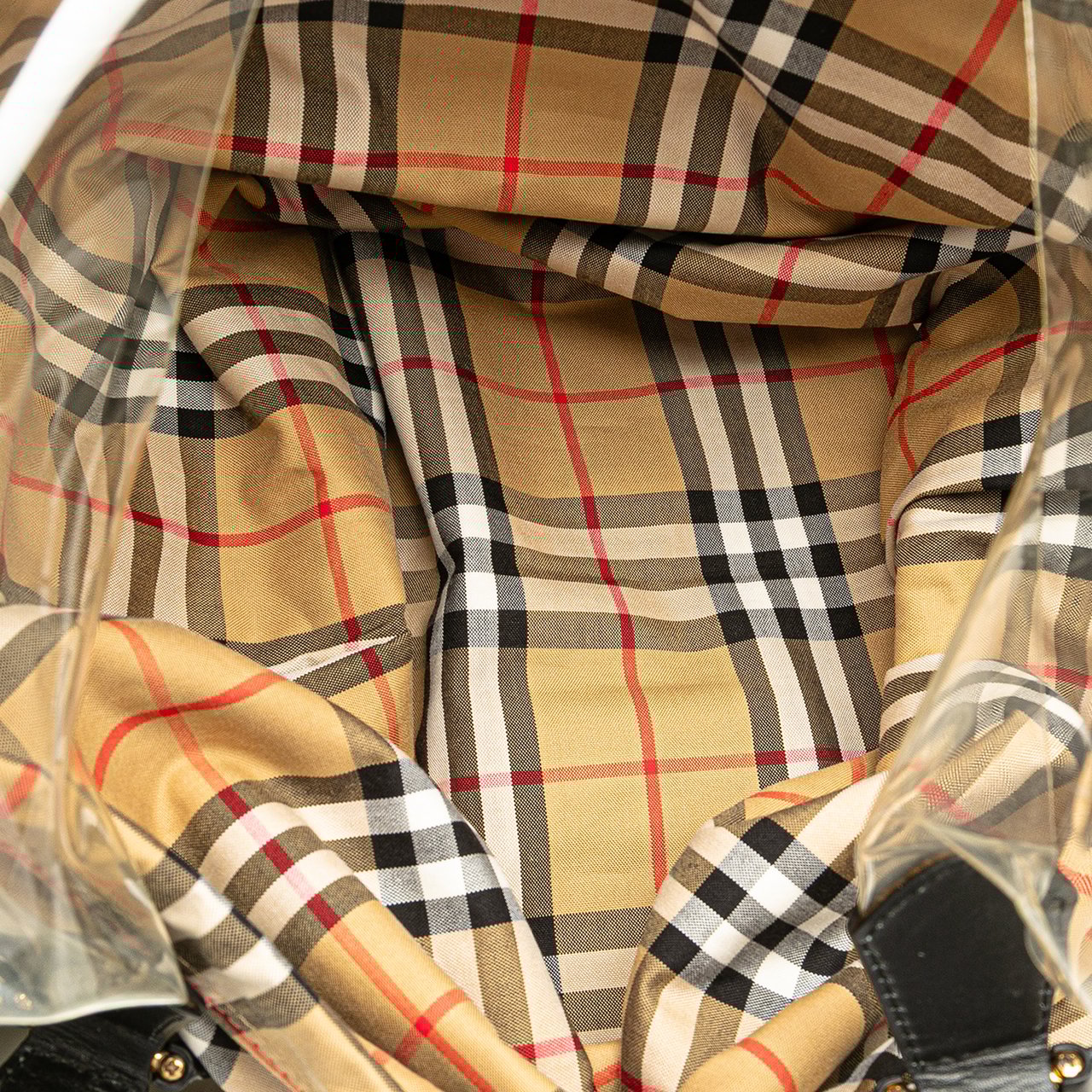 Burberry PVC and House Check Canvas Shopper Tote Bruin