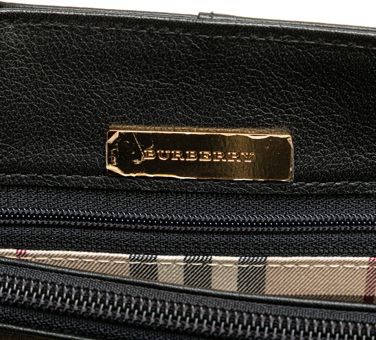 Burberry Leather Tote Zwart
