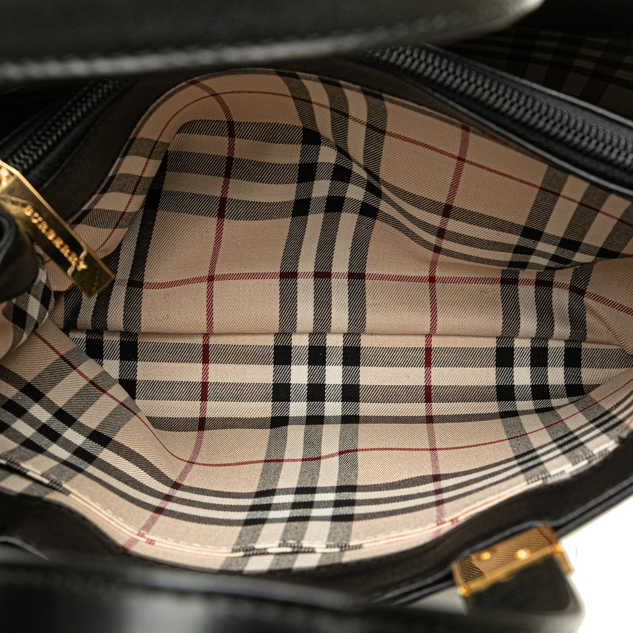 Burberry Leather Tote Zwart