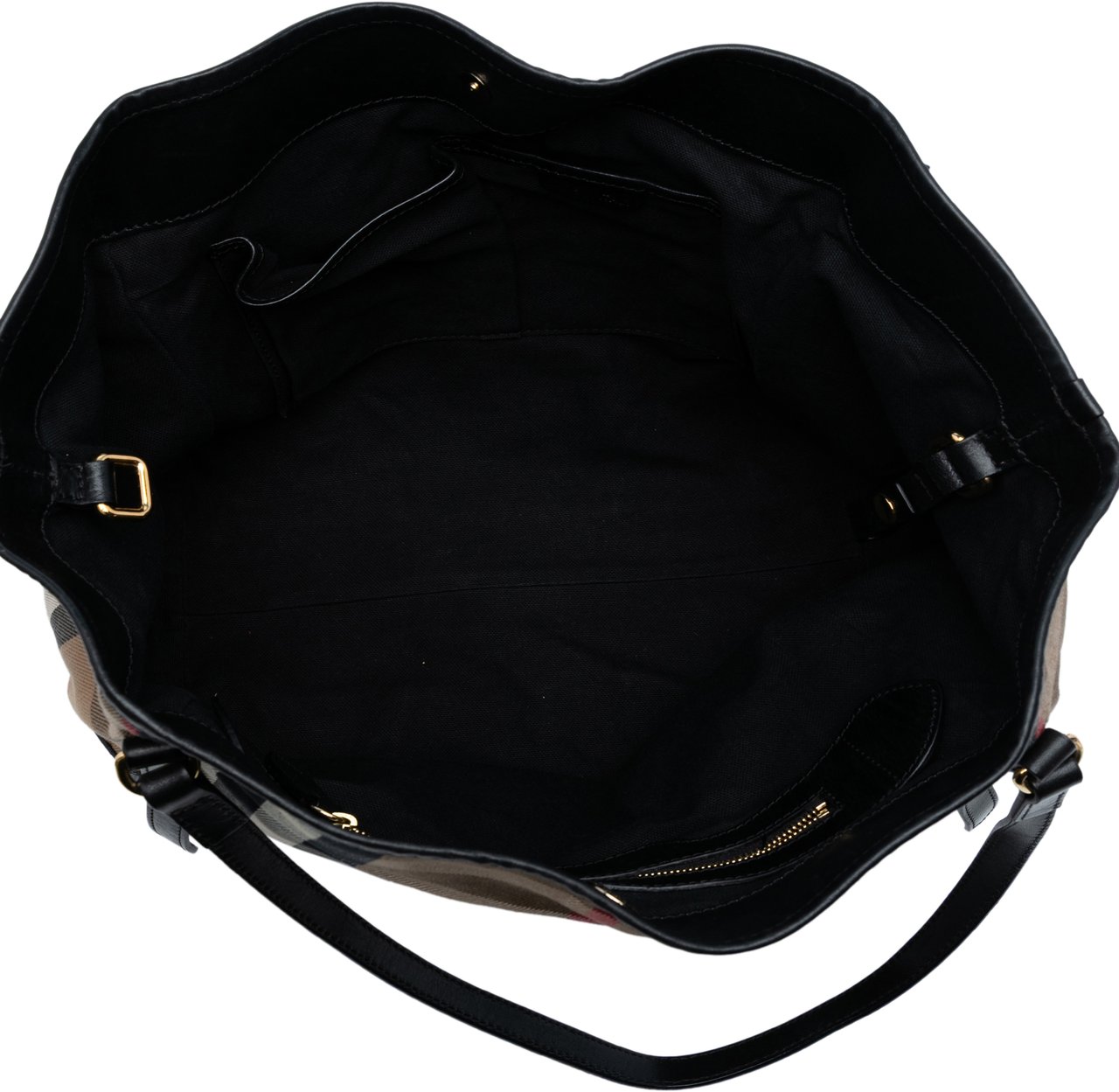 Burberry Small House Check Canvas Canterbury Tote Bruin