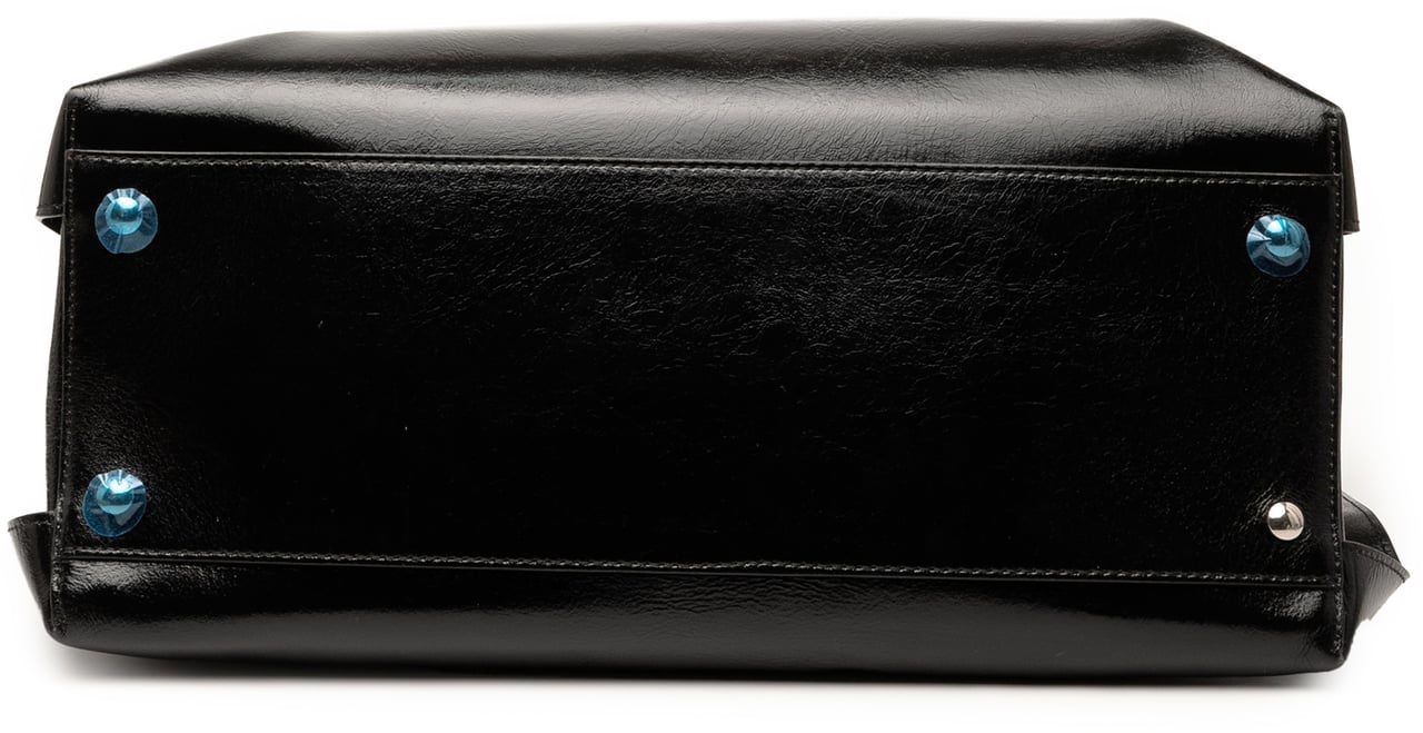 Burberry Large Soft Calfskin Banner Satchel Zwart