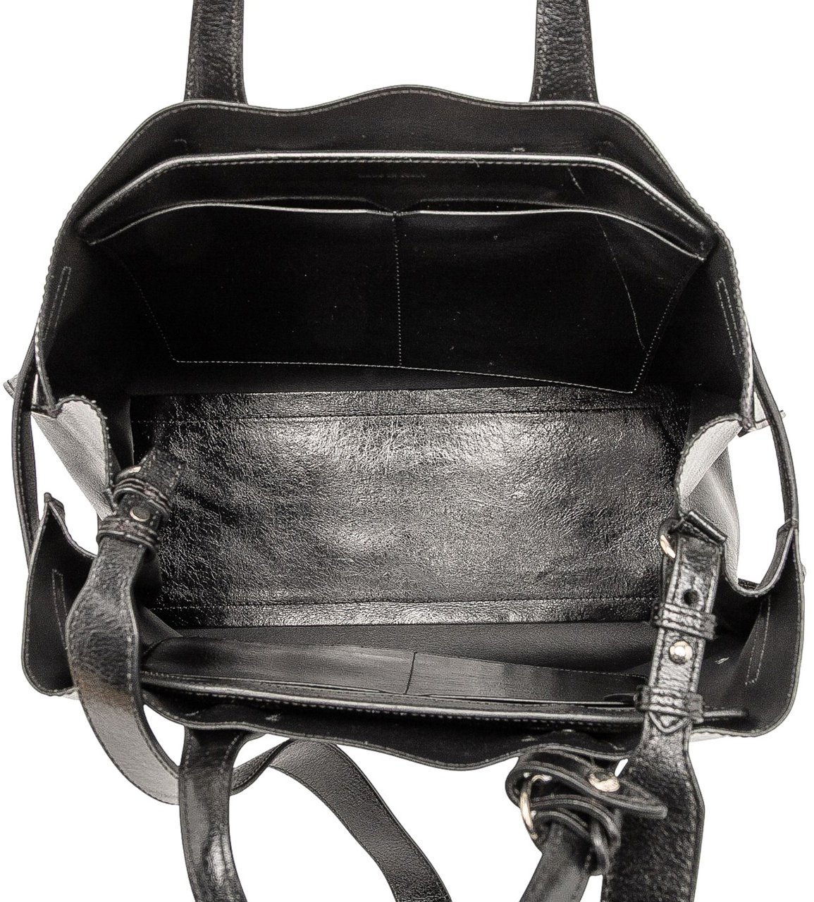 Burberry Large Soft Calfskin Banner Satchel Zwart