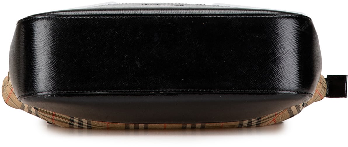 Burberry Haymarket Check Canvas Handbag Bruin