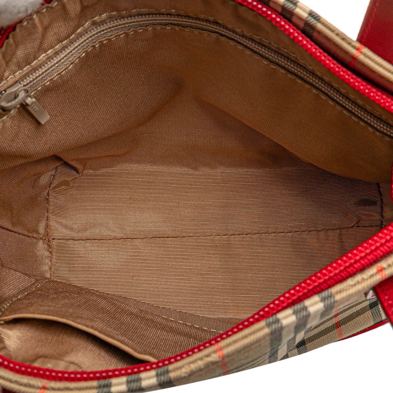 Burberry Haymarket Check Canvas Handbag Bruin