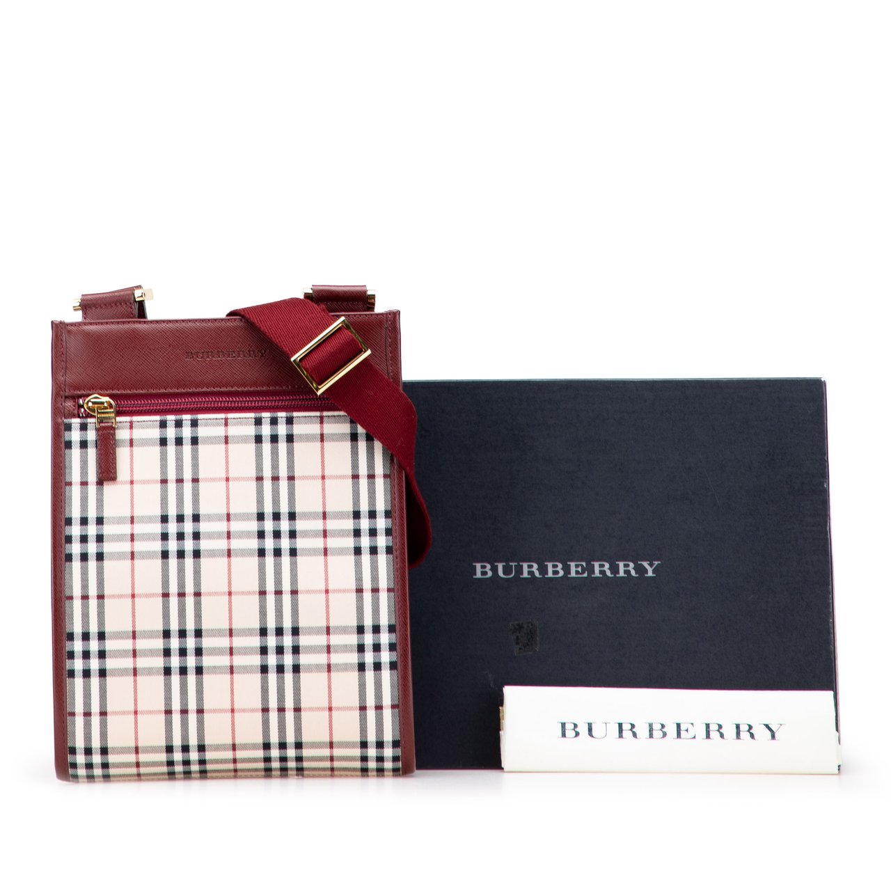Burberry House Check Canvas Crossbody Bruin
