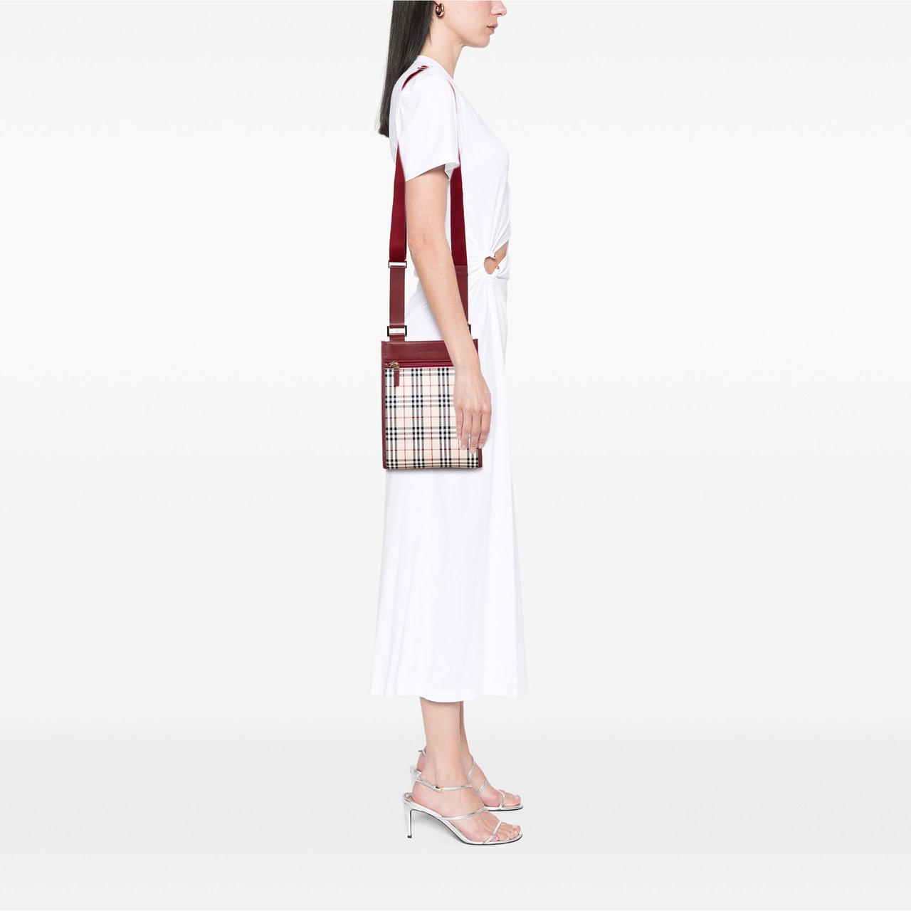 Burberry House Check Canvas Crossbody Bruin