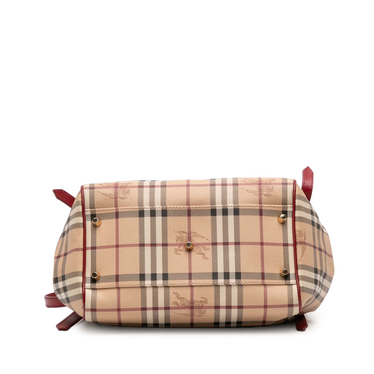 Burberry Small Haymarket Check Coated Canvas Canterbury Tote Bruin