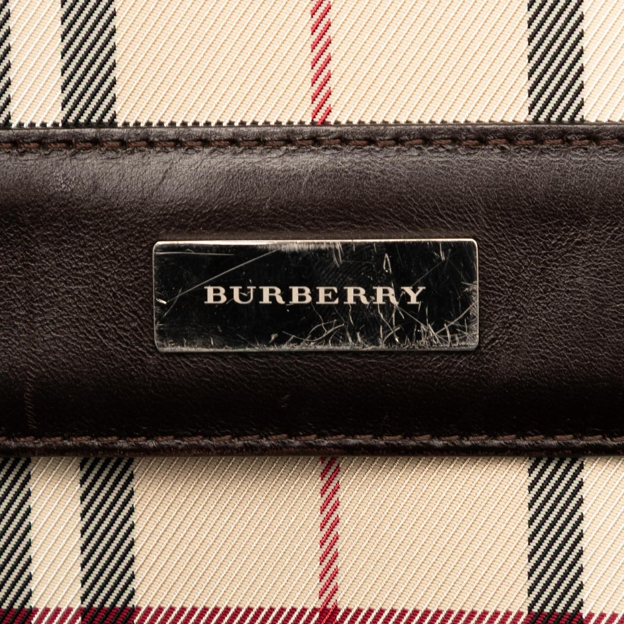 Burberry House Check Canvas Flap Crossbody Bruin
