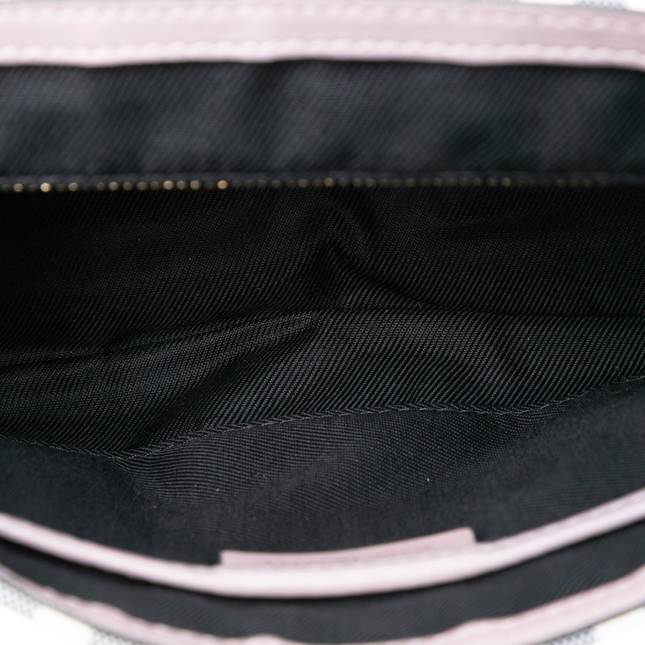 Burberry Small Haymarket Check Trimmed Leather Dickens Crossbody Roze