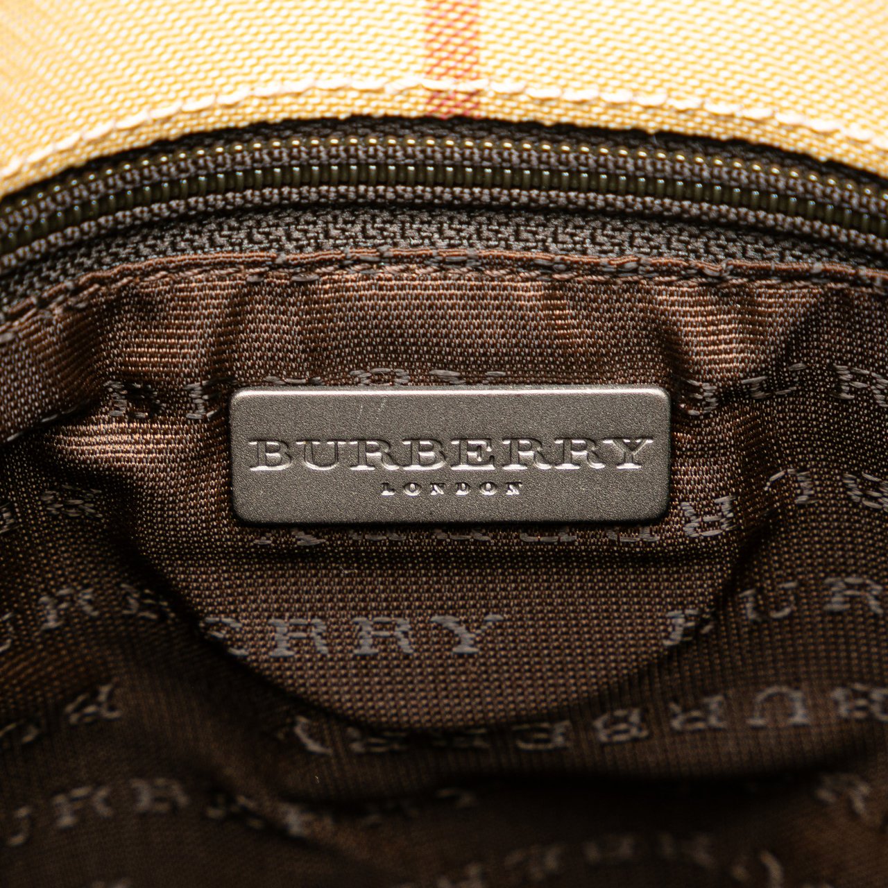 Burberry House Check Coated Canvas Bucket Bag Bruin