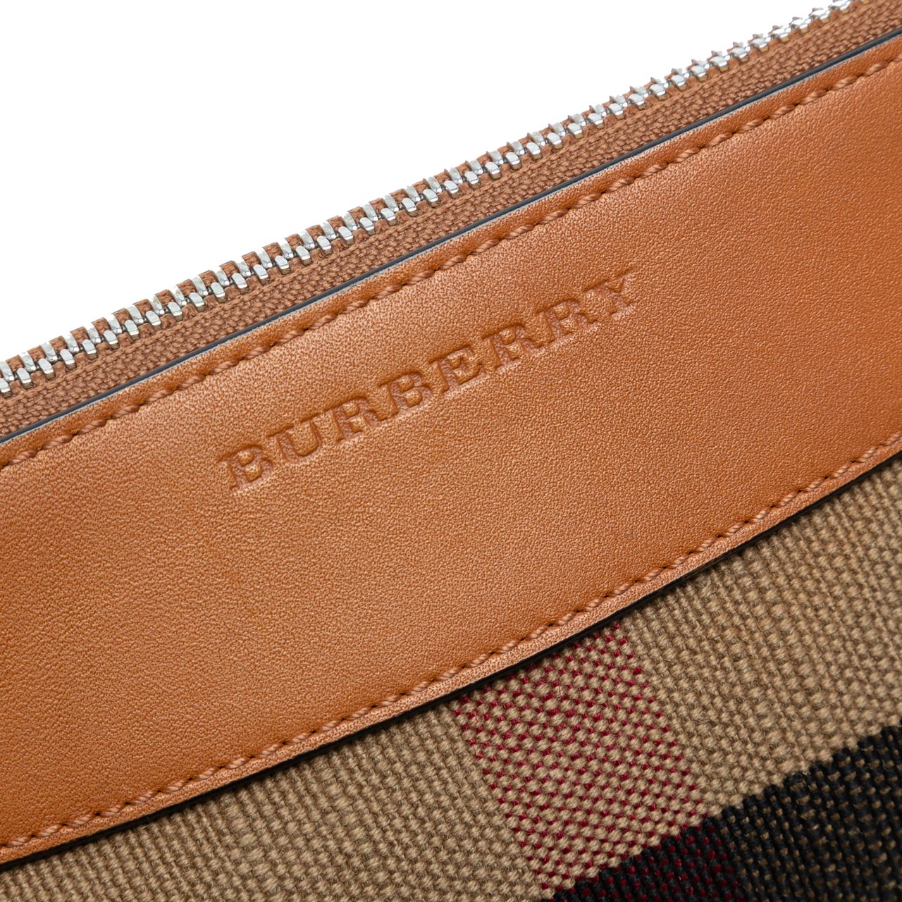 Burberry Mega Check Canvas Peyton Crossbody Bruin