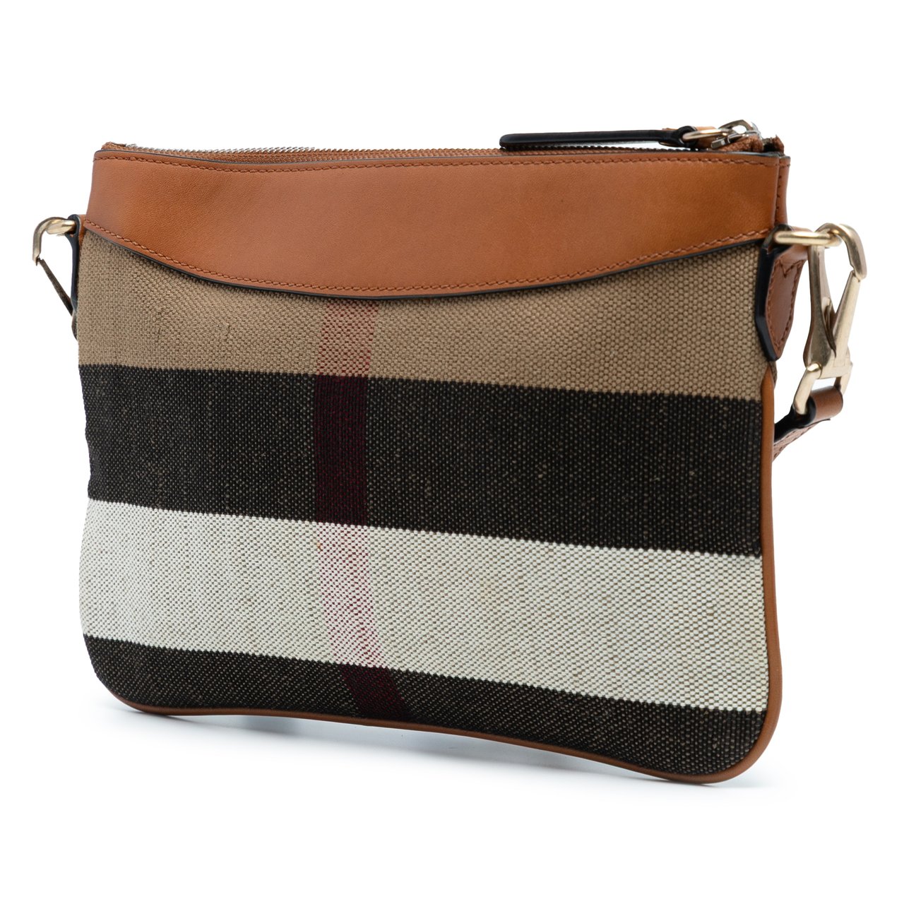 Burberry Mega Check Canvas Peyton Crossbody Bruin