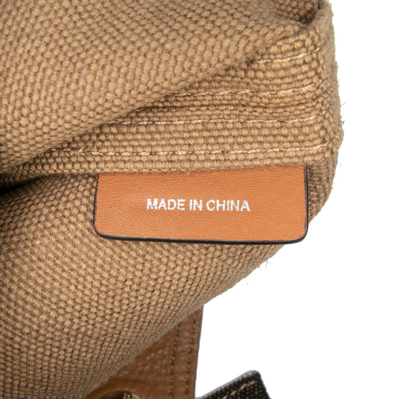 Burberry Mini Mega Check Canvas Ashby Tassel Bucket Bag Bruin