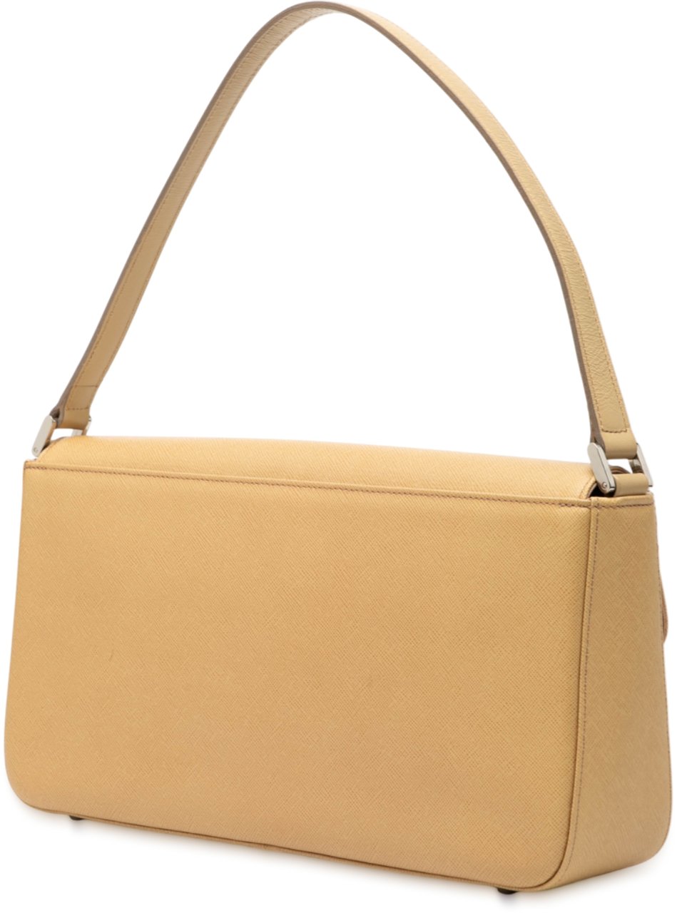 Burberry Leather Flap Shoulder Bag Bruin