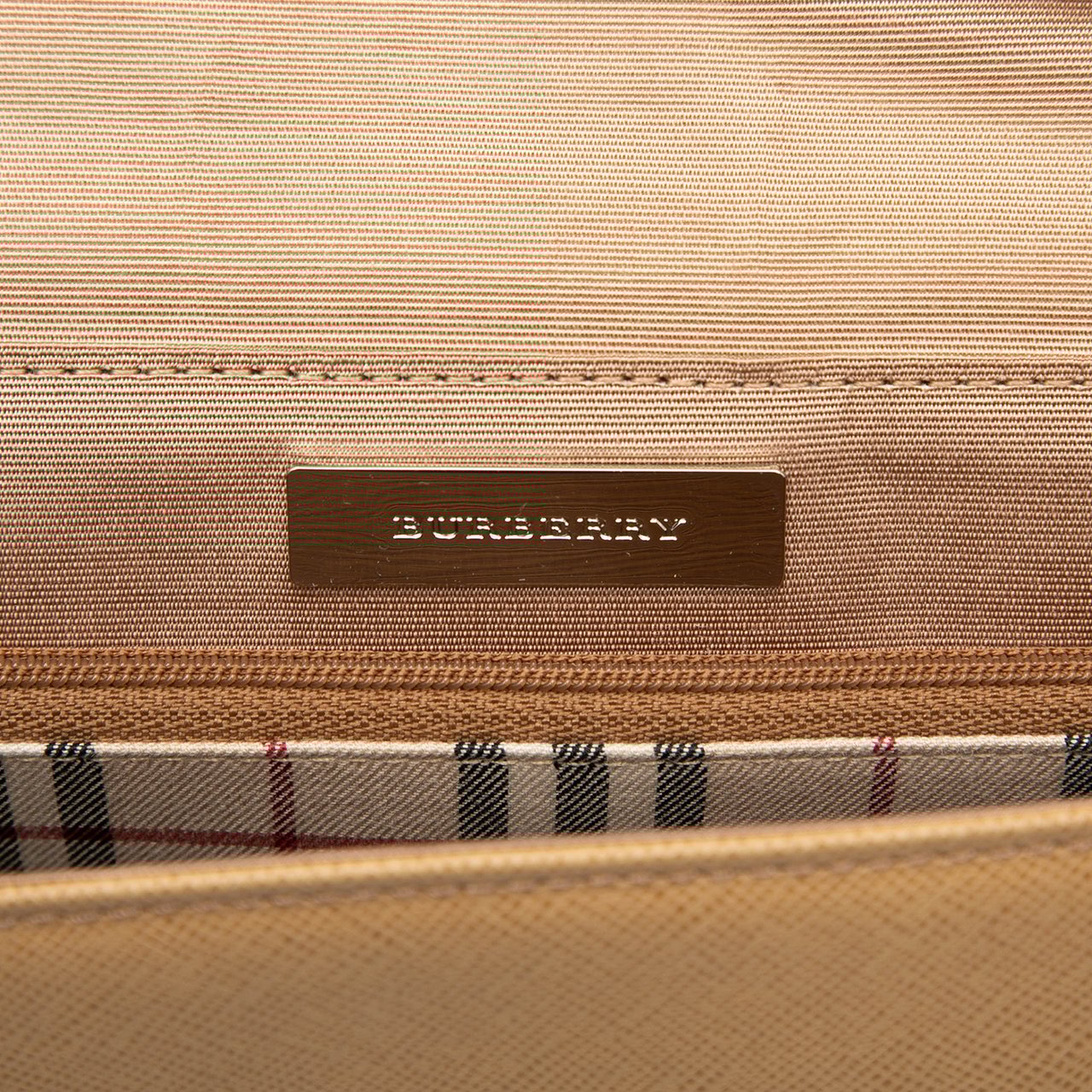 Burberry Leather Flap Shoulder Bag Bruin