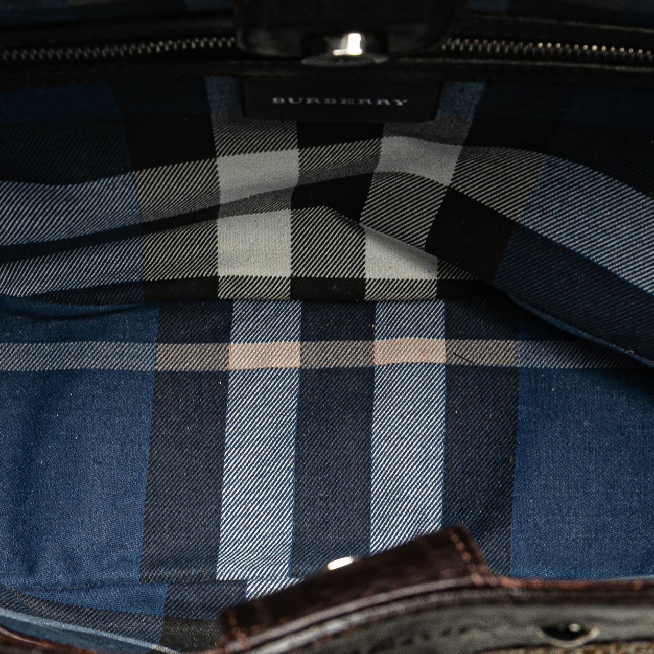Burberry Straw and Leather Shoulder Bag Bruin