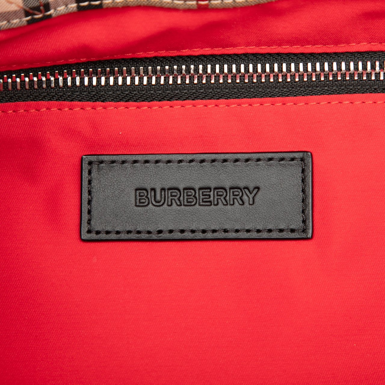 Burberry House Check Nylon Artie Satchel Bruin